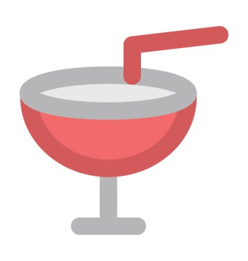 Beach içki kalın vektör simgesi