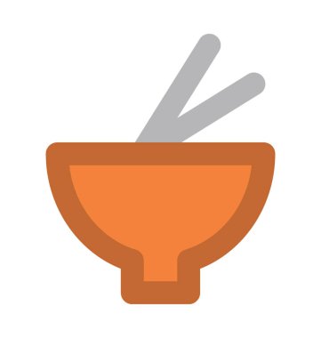 Çin yemeği kalın vektör simgesi