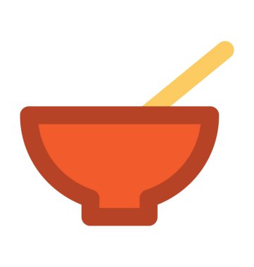 Çin yemeği kalın vektör simgesi