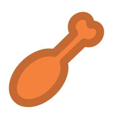 Bacak parçası kalın vektör simgesi