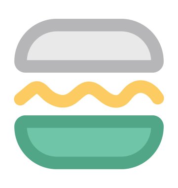 Burger kalın vektör simgesi