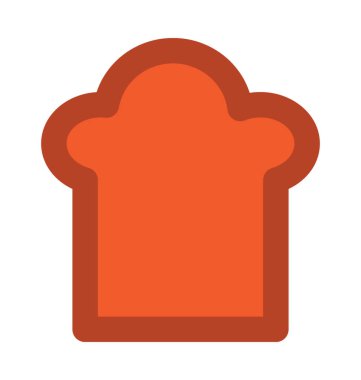 Chef şapka kalın vektör simgesi