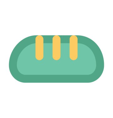 Kruvasan kalın vektör simgesi