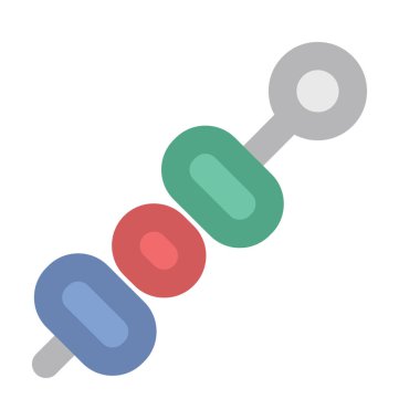 Barbekü kalın vektör simgesi