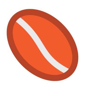 Kahve çekirdekleri kalın vektör simgesi