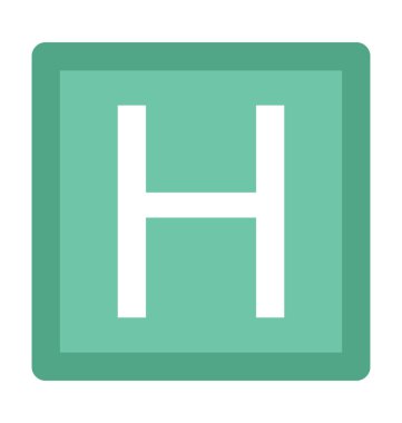 Hastane işareti kalın vektör simgesi