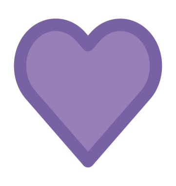 kalp kalın vektör simgesi