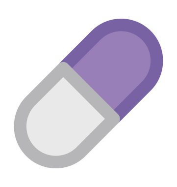 Kapsül kalın vektör simgesi