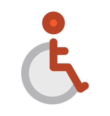 Engelli Park kalın vektör simgesi