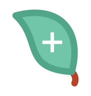 Yeşil Eco eczane kalın vektör simgesi