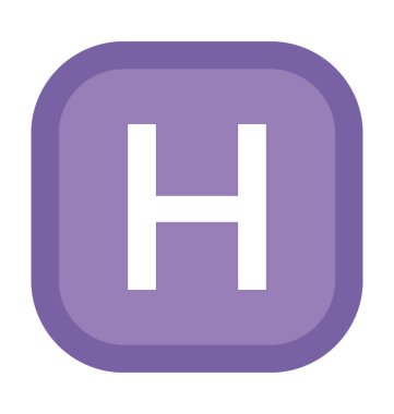 Hastane işareti kalın vektör simgesi