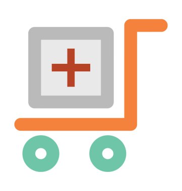 Eczane malzemeleri kalın vektör simgesi