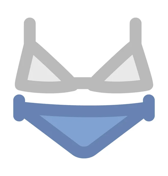 Lingerie Bold Vector Icon — Stock Vector