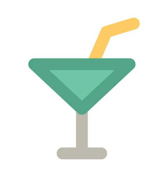 Cocktail Bold Vector Icon — Stock Vector