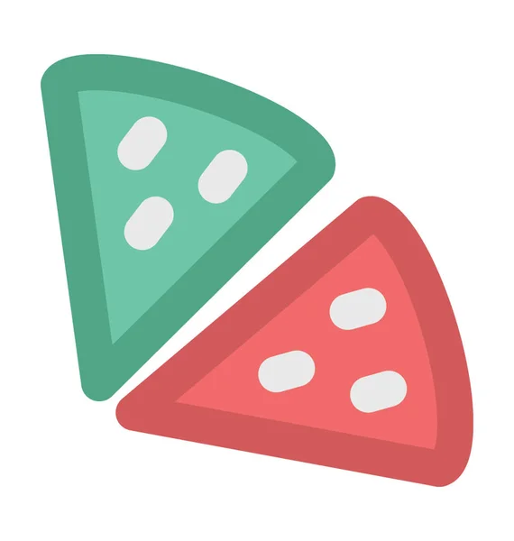 Pizza Slice Djärva Vektor Symbol — Stock vektor
