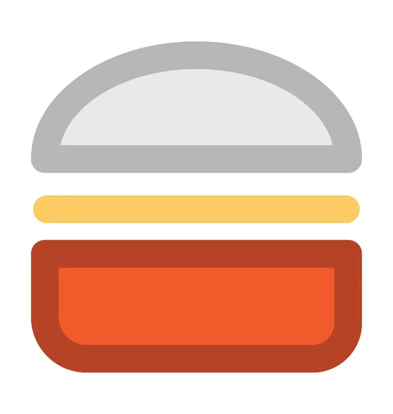 Burger Tučné Vektorové Ikony — Stockový vektor