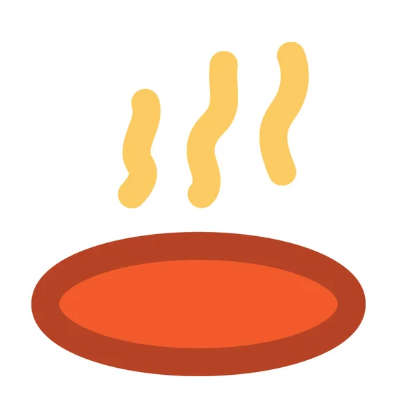 Comida Caliente Vector Audaz Icono — Archivo Imágenes Vectoriales