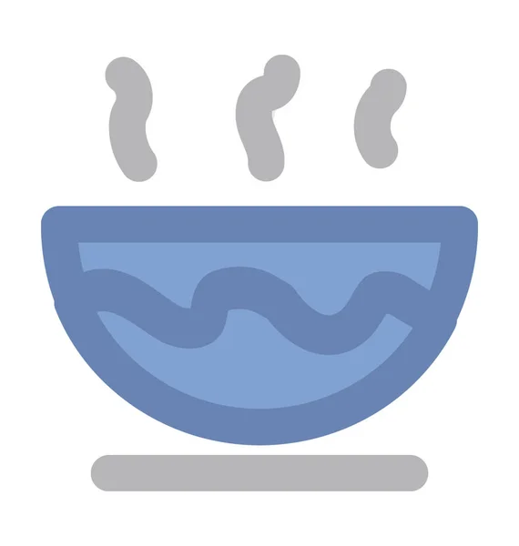 Жирная Векторная Икона Горячего Супа — стоковый вектор