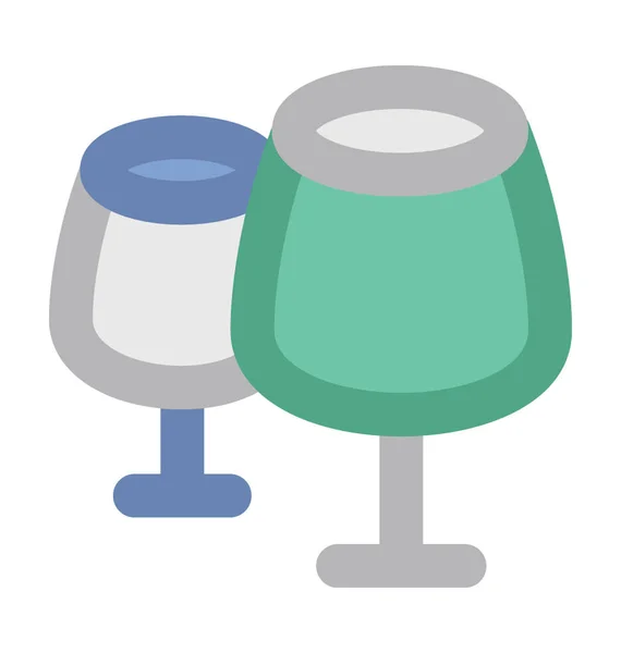 Wine Glass Bold Vector Icon — Stock Vector