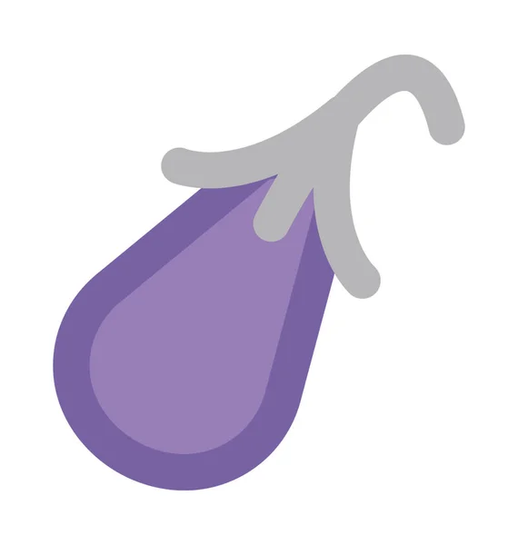 Eggplant Bold Vector Icon — Stock Vector