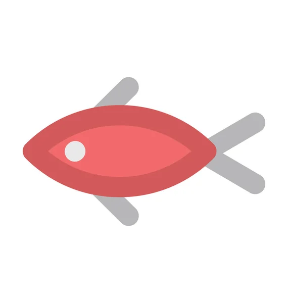 Balık Kalın Vektör Simgesi — Stok Vektör
