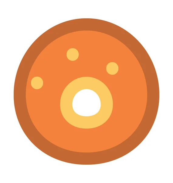 Donut Vector Negrita Icono — Archivo Imágenes Vectoriales