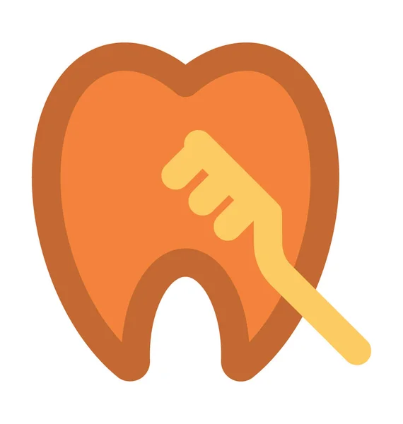 Dişlerle Ilgili Sağlık Bilgisi Kalın Vektör Simgesi — Stok Vektör
