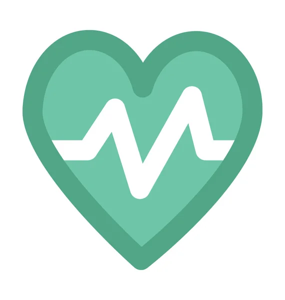 Herzschlag Fettes Vektorsymbol — Stockvektor
