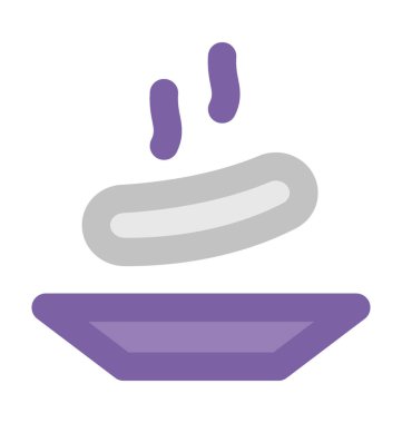 domuz sucuğu kalın vektör simgesi