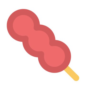 Barbekü kalın vektör simgesi