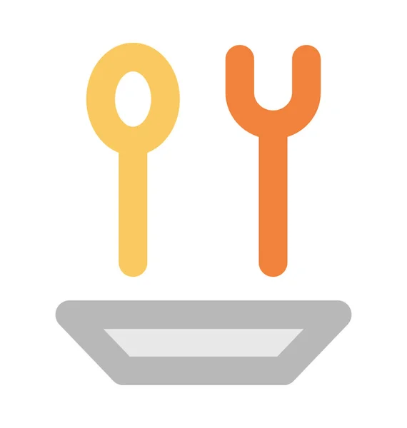 Küchenutensilien Fettes Vektor Symbol — Stockvektor