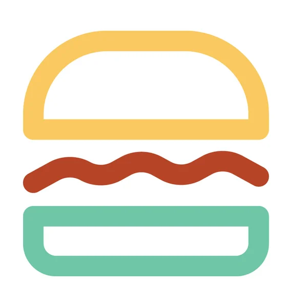 Burger Bold Vector Icon — Stock Vector