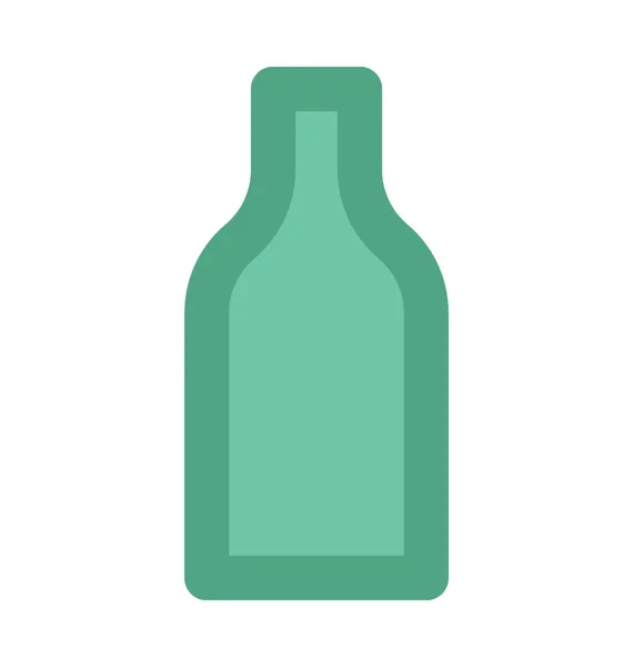Alkoholflasche Fettes Vektor Symbol — Stockvektor
