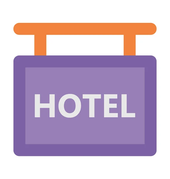 Hotel Board Bold Vector Icon — Stock Vector