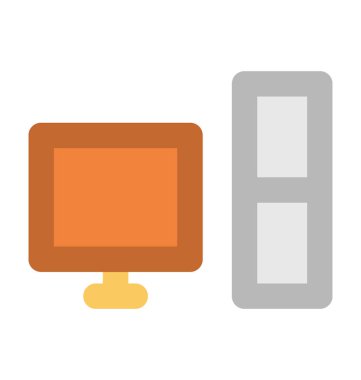 bilgisayar kalın vektör simgesi