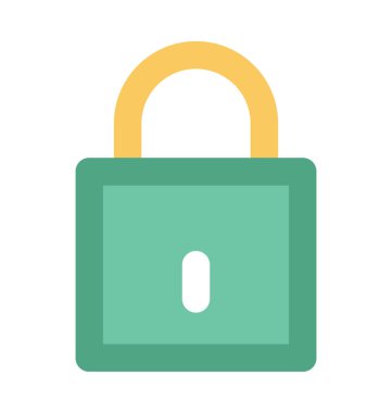 kilit kalın vektör simgesi