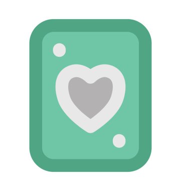 Kalp kart kalın vektör simgesi