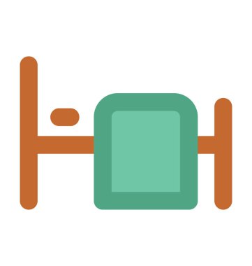 Yatak odası kalın vektör simgesi