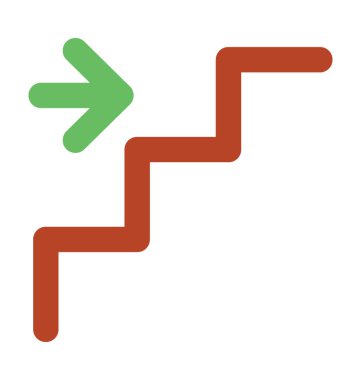 Merdiven kalın vektör simgesi