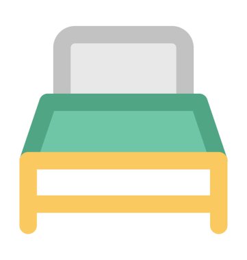 yatakta kalın vektör simgesi