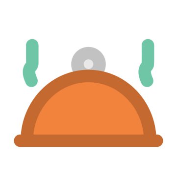 Sıcak yemek kalın vektör simgesi