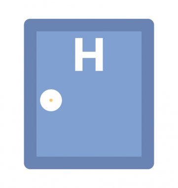 Hastane kapısı kalın vektör simgesi