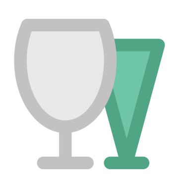 İçecekler kalın vektör simgesi 