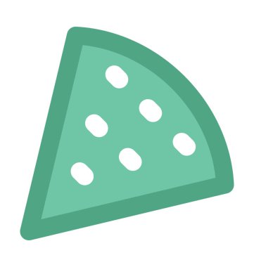 Pizza dilimi kalın vektör simgesi