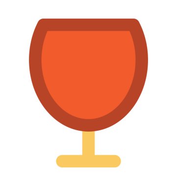 Şarap cam kalın vektör simgesi