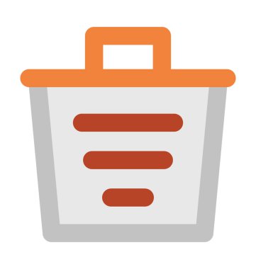 Çöp tenekesi kalın vektör simgesi