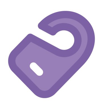 Kapı askı kalın vektör simgesi