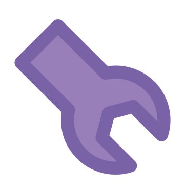 İngiliz anahtarı kalın vektör simgesi