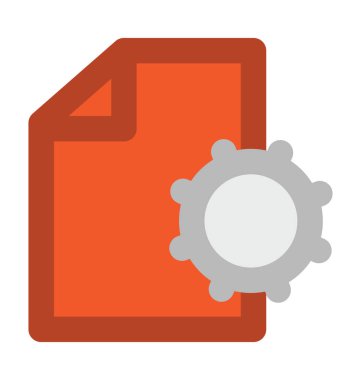 Kağıt Cog kalın vektör simgesi