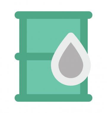 Petrol Drum kalın vektör simgesi